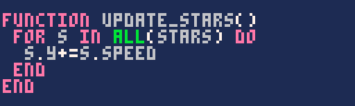 Fonction Update stars